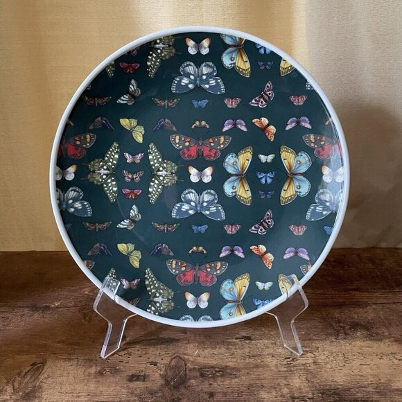 Portmeirion Botanic Garden Harmony Charger Plate 12" Green Butterflies Porcelain - Picture 2 of 10